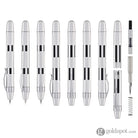 Nahvalur Eclipse Retractable Fountain Pen in Pure Silver Fountain Pen