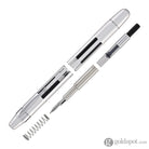 Nahvalur Eclipse Retractable Fountain Pen in Pure Silver Fountain Pen