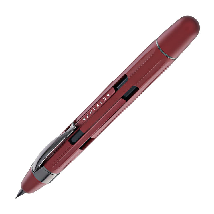 Nahvalur Eclipse Retractable Fountain Pen in Ruby with Black Trim Fountain Pen