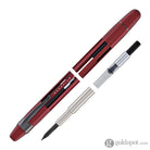 Nahvalur Eclipse Retractable Fountain Pen in Ruby with Black Trim Fountain Pen