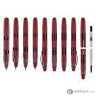 Nahvalur Eclipse Retractable Fountain Pen in Ruby with Black Trim Fountain Pen