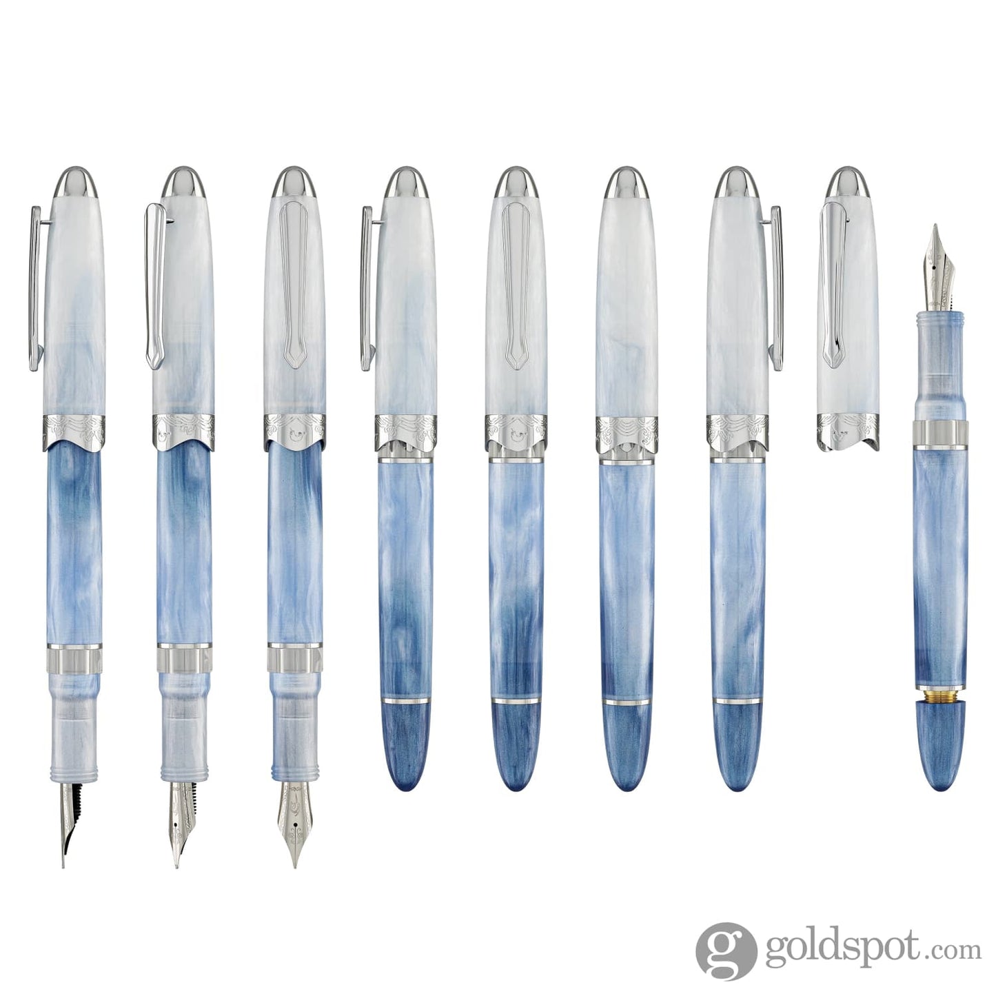 Nahvalur (Narwhal) Horizon Fountain Pen in Glacier