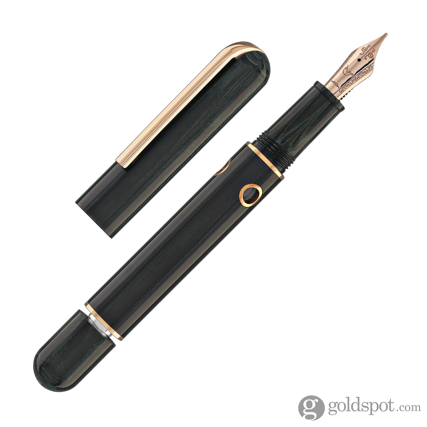 Nahvalur Nautilus Fountain Pen in Chelonia Green - Goldspot Pens