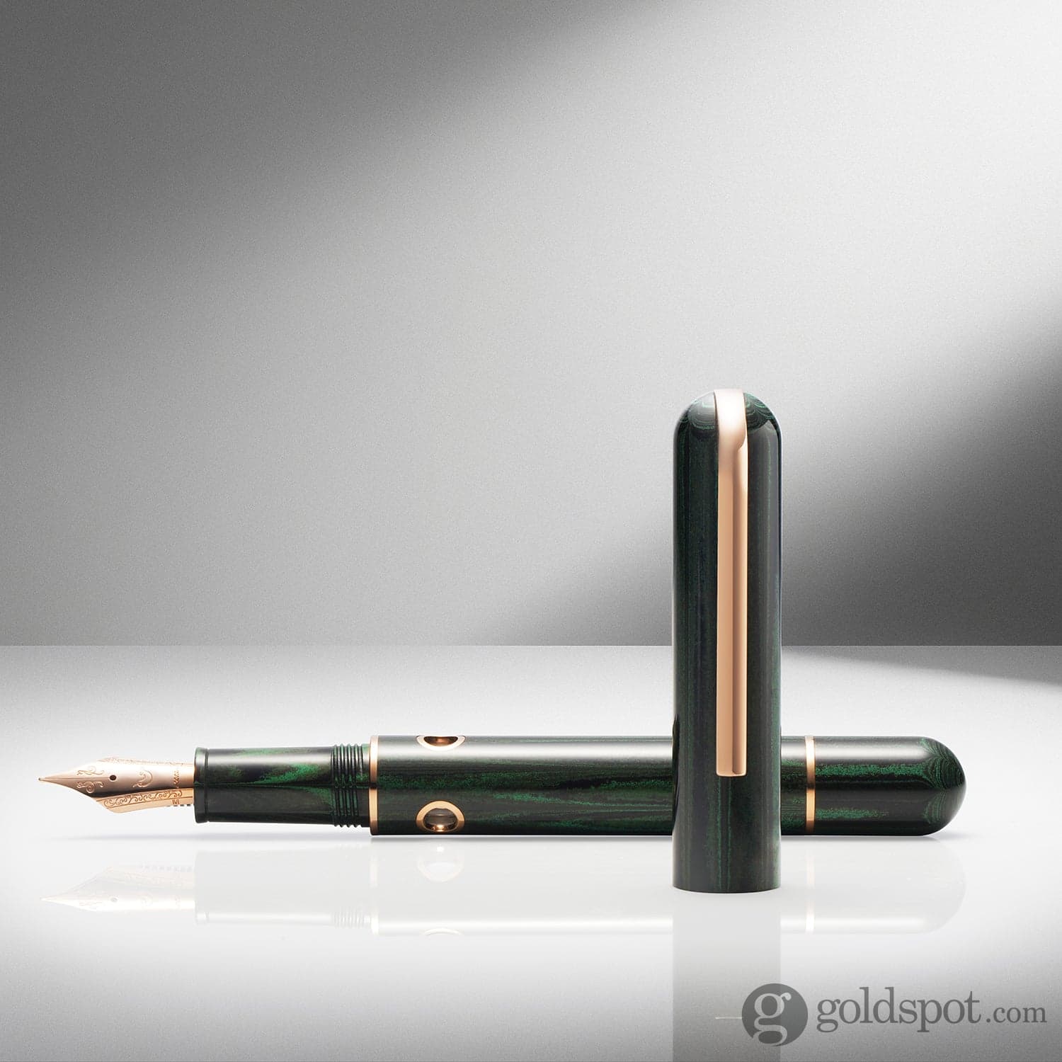 Nahvalur Nautilus Fountain Pen in Chelonia Green - Goldspot Pens