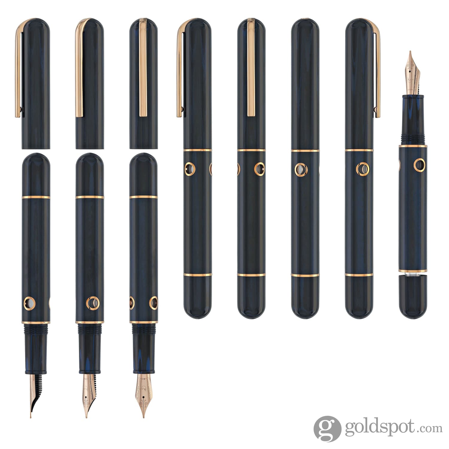 Nahvalur Nautilus Fountain Pen in Maylandia Blue - Goldspot Pens