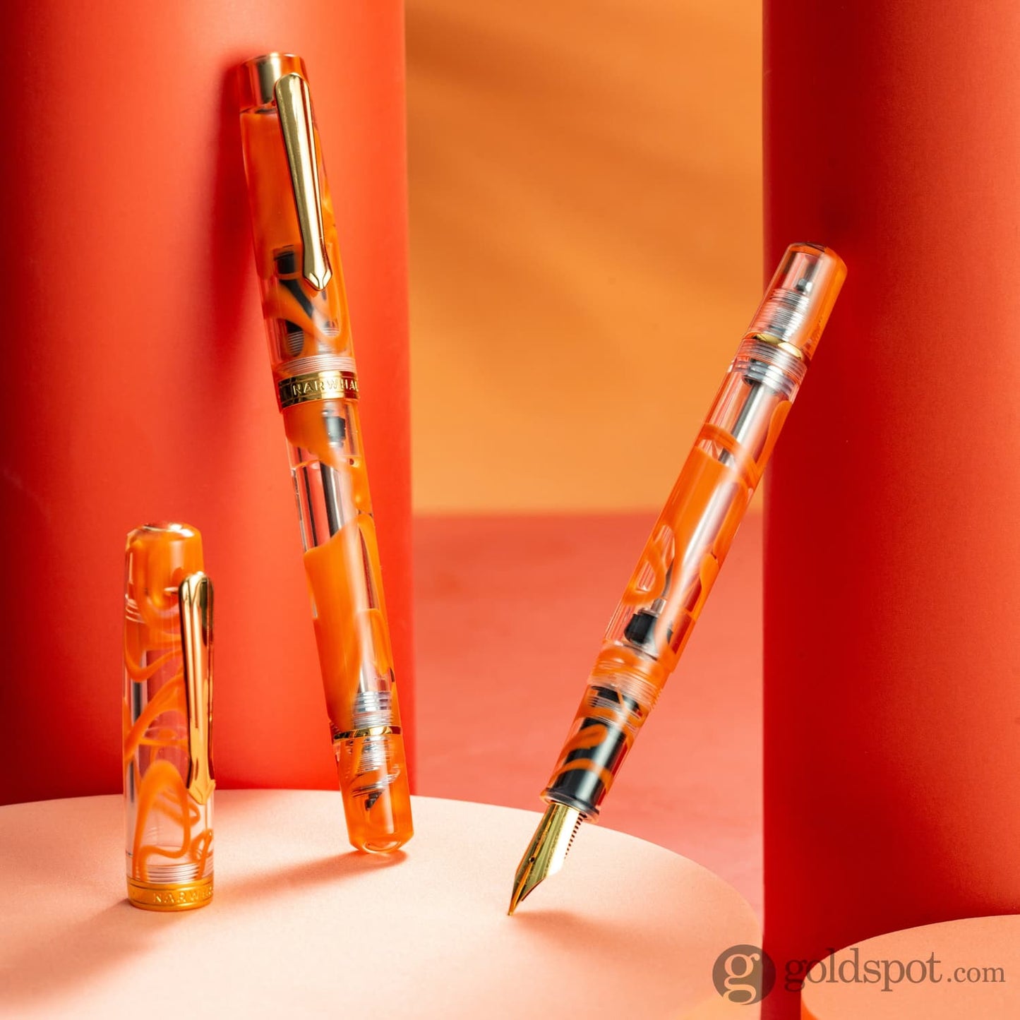 Nahvalur Original Plus Fountain Pen in Garibaldi Orange Fountain Pen