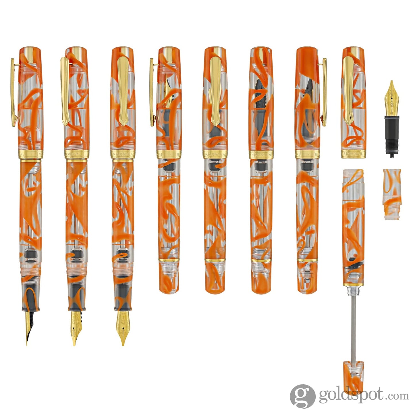 Nahvalur Original Plus Fountain Pen in Garibaldi Orange Fountain Pen