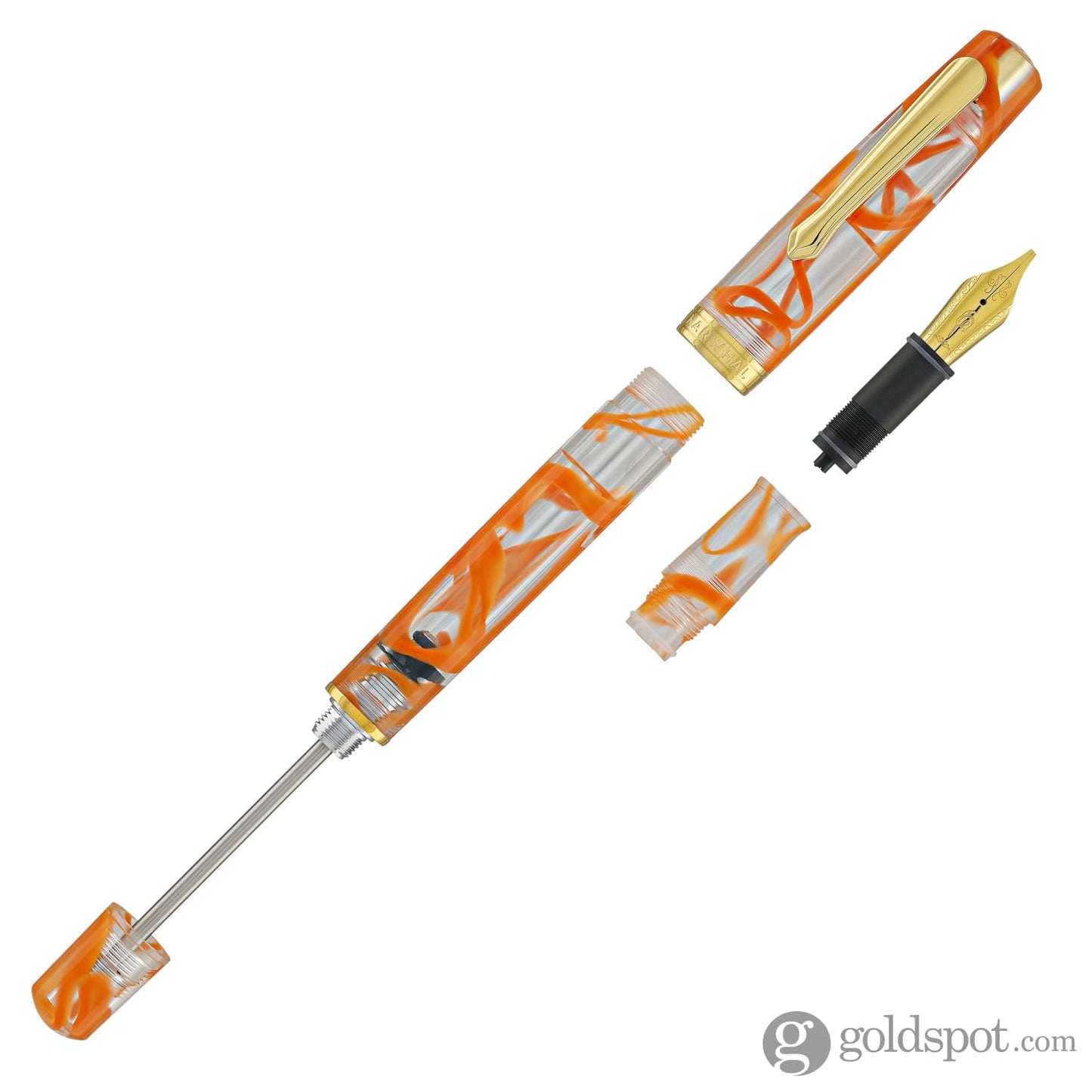 Nahvalur Original Plus Fountain Pen in Garibaldi Orange Fountain Pen