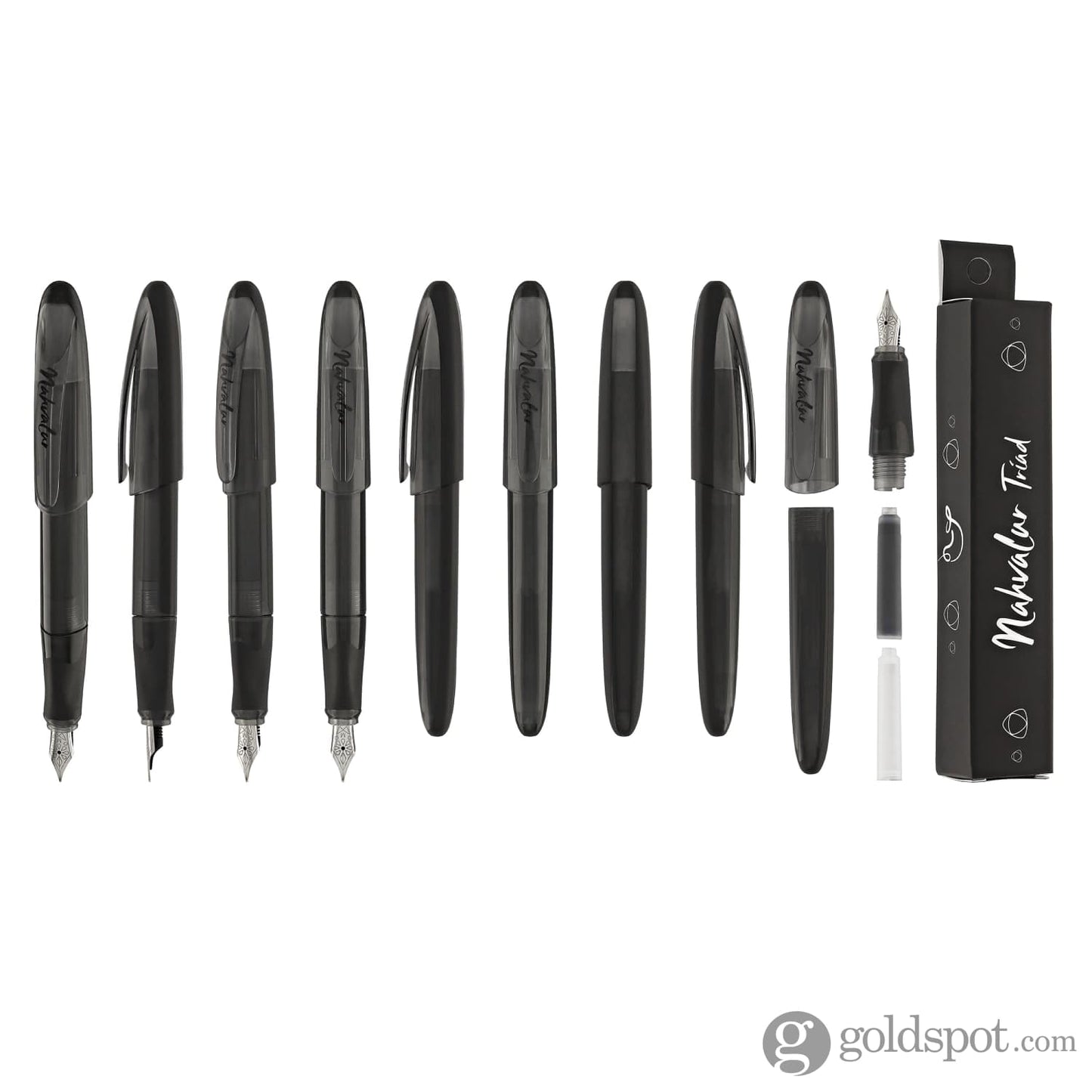 Nahvalur Triad Collection Fountain Pen in Black Fountain Pen