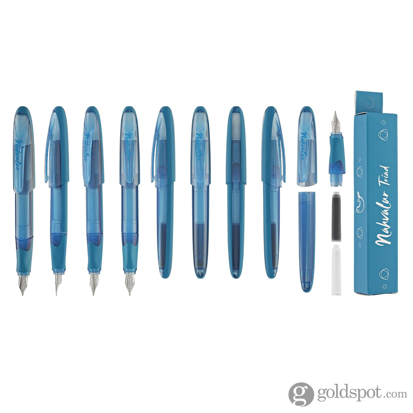 Nahvalur Triad Collection Fountain Pen in Blue Fountain Pen