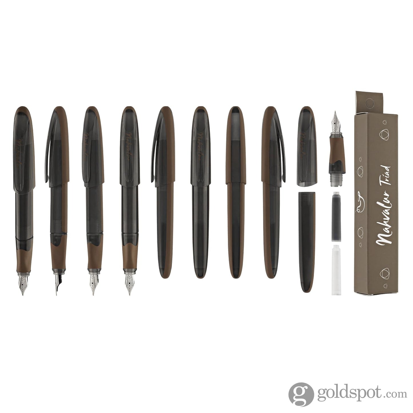 Nahvalur Triad Collection Fountain Pen in Chocolate Fountain Pen