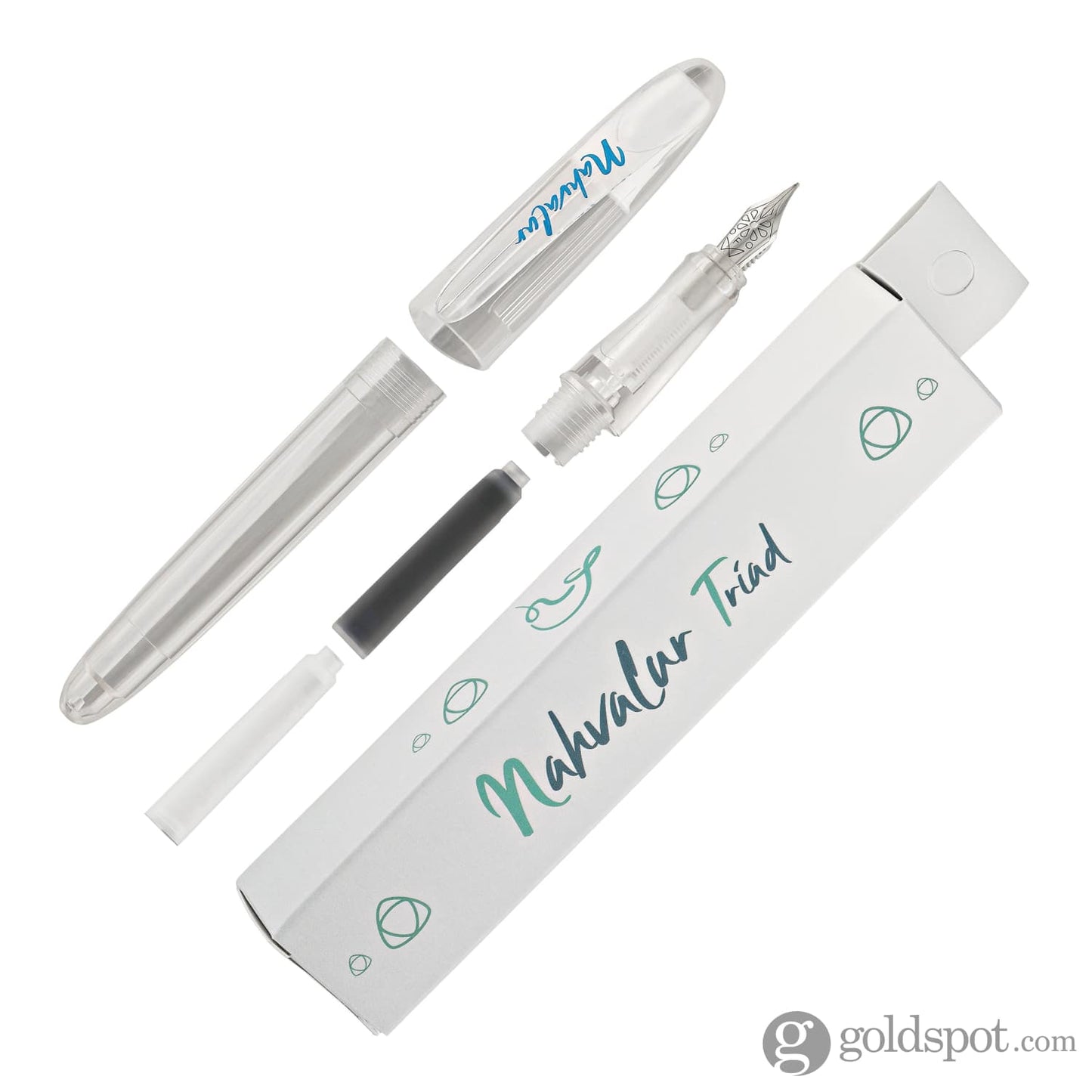 Nahvalur Triad Collection Fountain Pen in Clear Demonstrator Fountain Pen