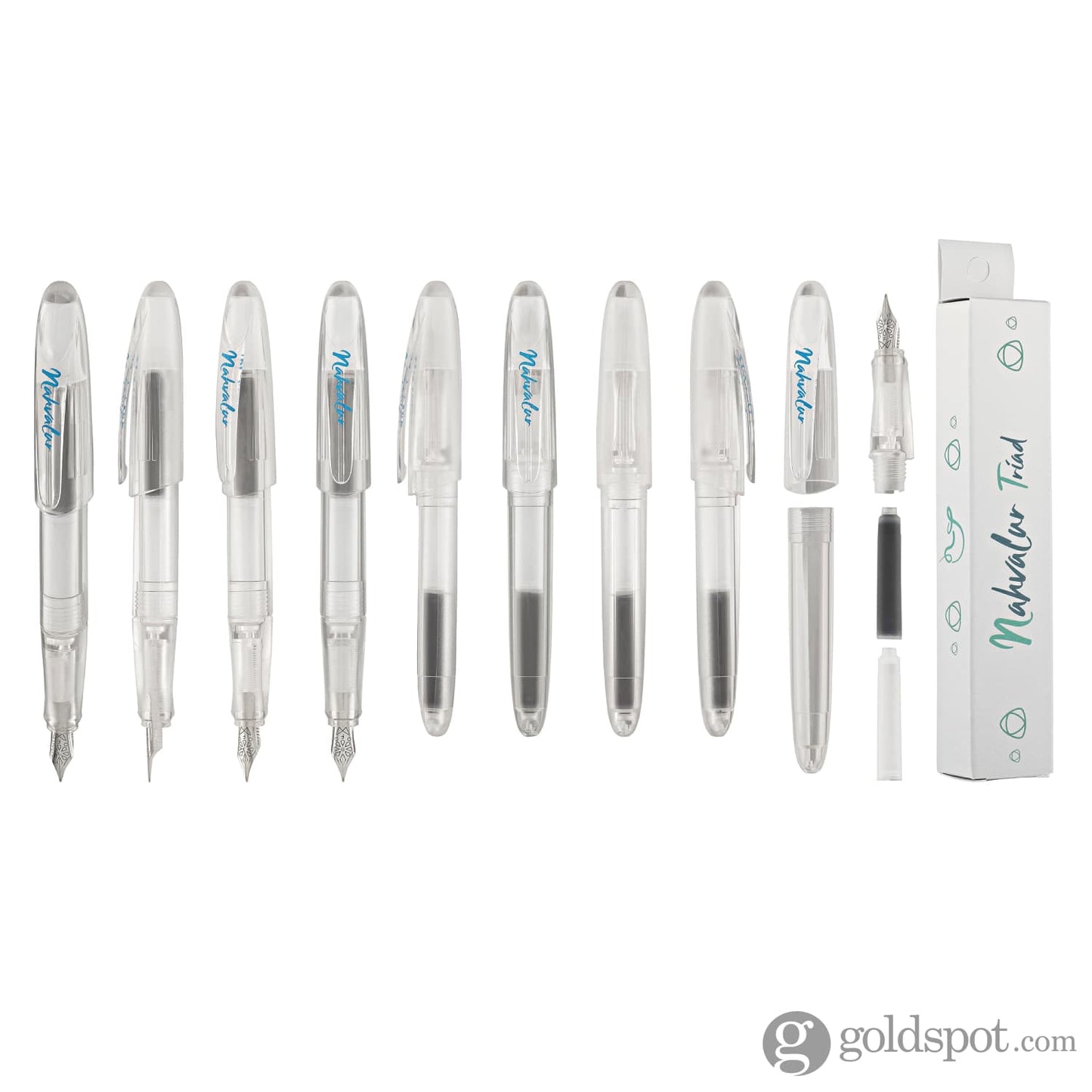 Nahvalur Triad Collection Fountain Pen in Clear Demonstrator Fountain Pen