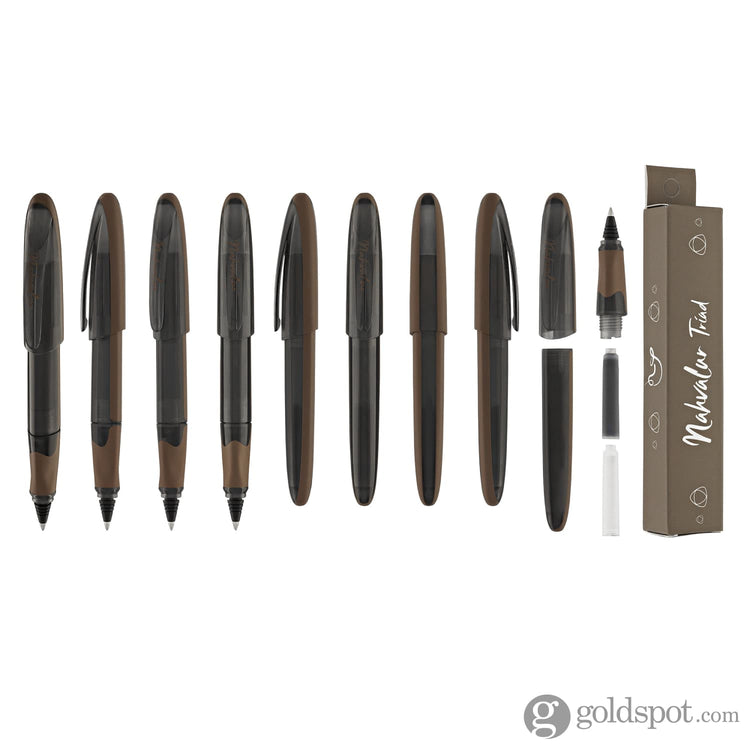 Nahvalur Triad Collection Rollerball Pen in Chocolate Rollerball Pen