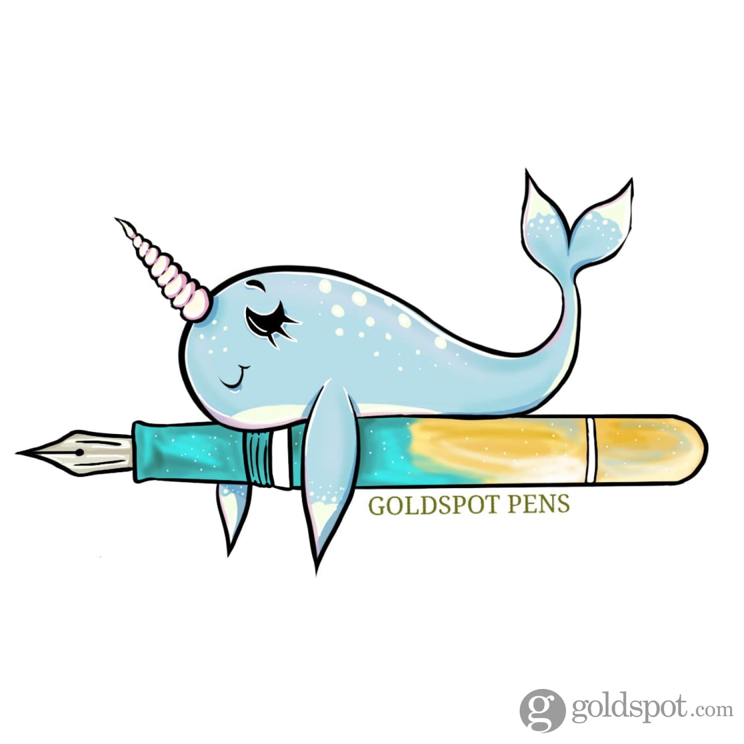 Narwhal Holographic Pen Sticker Stickers