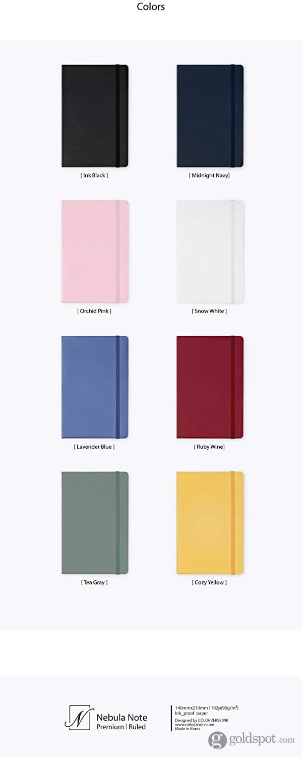 Nebula by Colorverse A5 Notebook in Midnight Navy Notebooks Journals