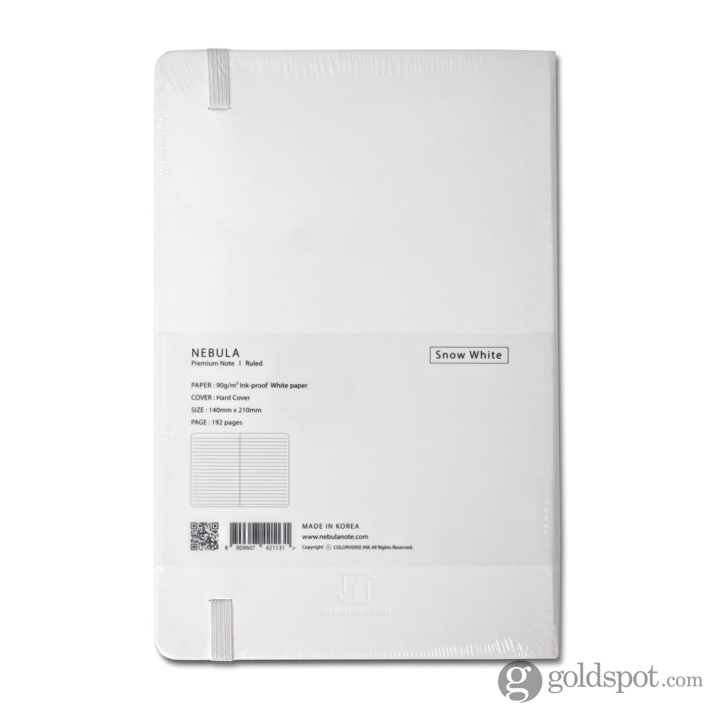 Nebula by Colorverse Notebook A5 in Snow White - Plain Notebooks Journals