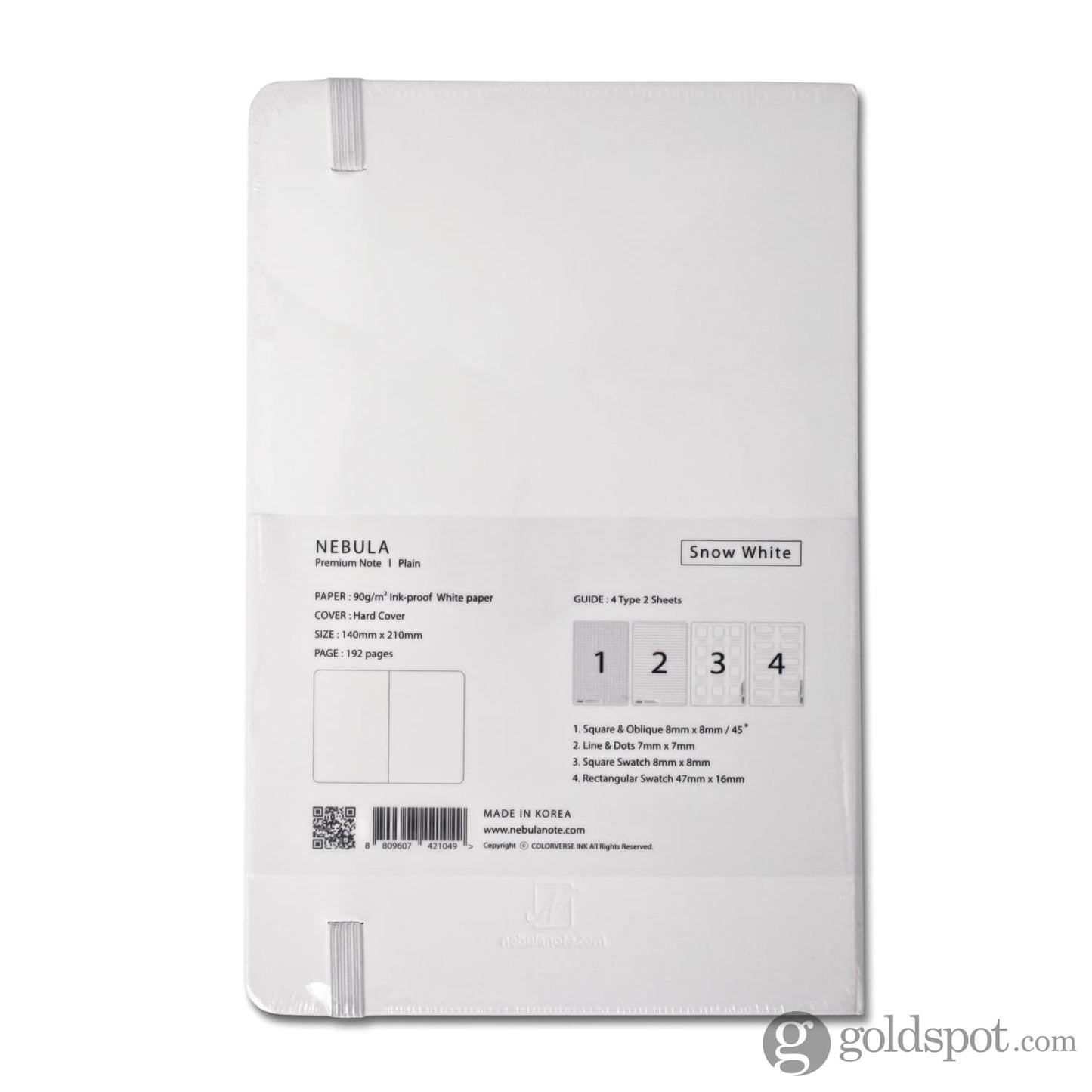 Nebula by Colorverse A5 Notebook in Snow White - Ruled Notebooks Journals