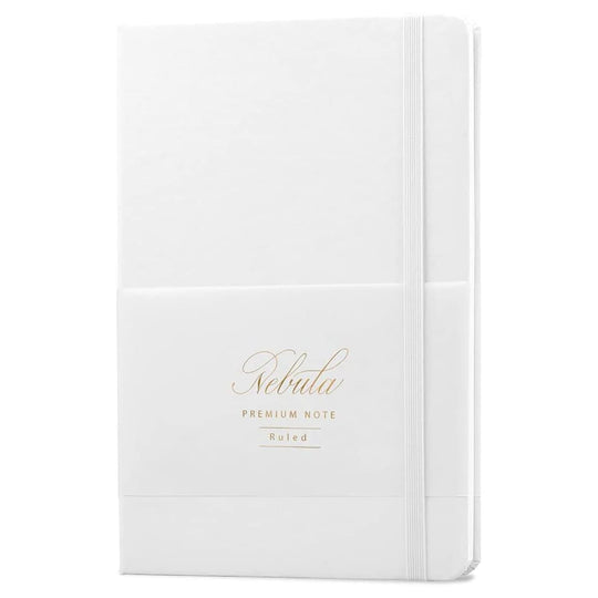 Nebula by Colorverse A5 Premium Notebook in Snow White - Dotted