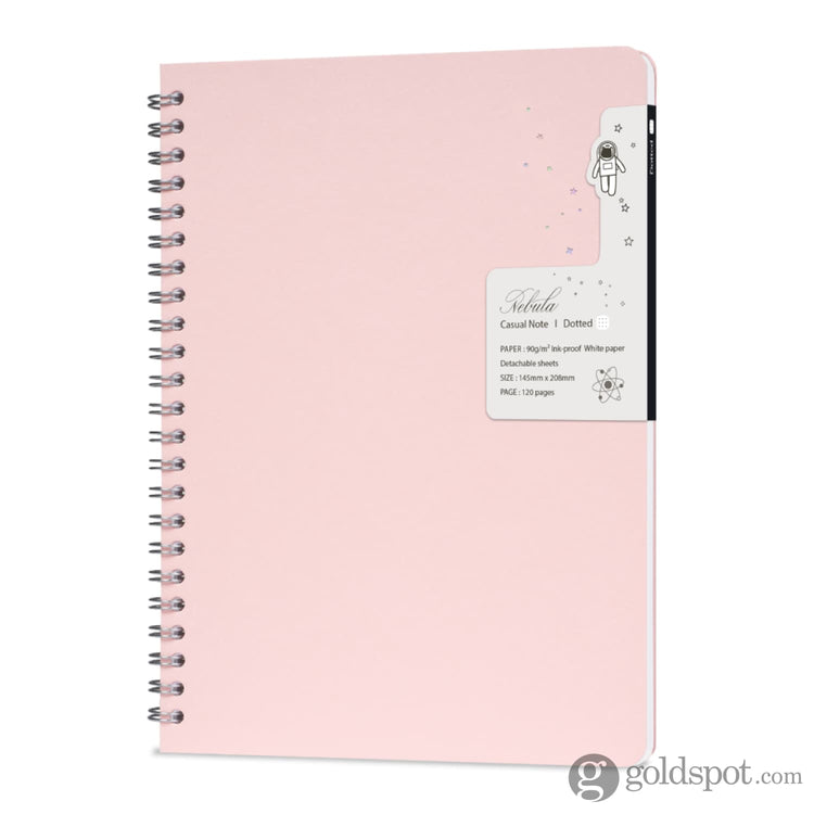 Nebula by Colorverse Casual A5 Notebook in Baby Pink Dot Grid Notebooks Journals