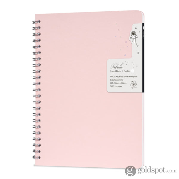 Nebula by Colorverse Casual A5 Notebook in Baby Pink Dot Grid Notebooks Journals