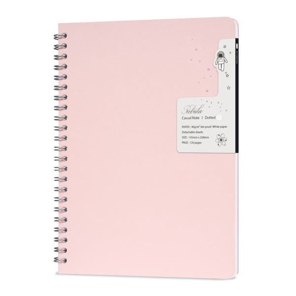 Nebula by Colorverse Casual A5 Notebook in Baby Pink Notebooks Journals