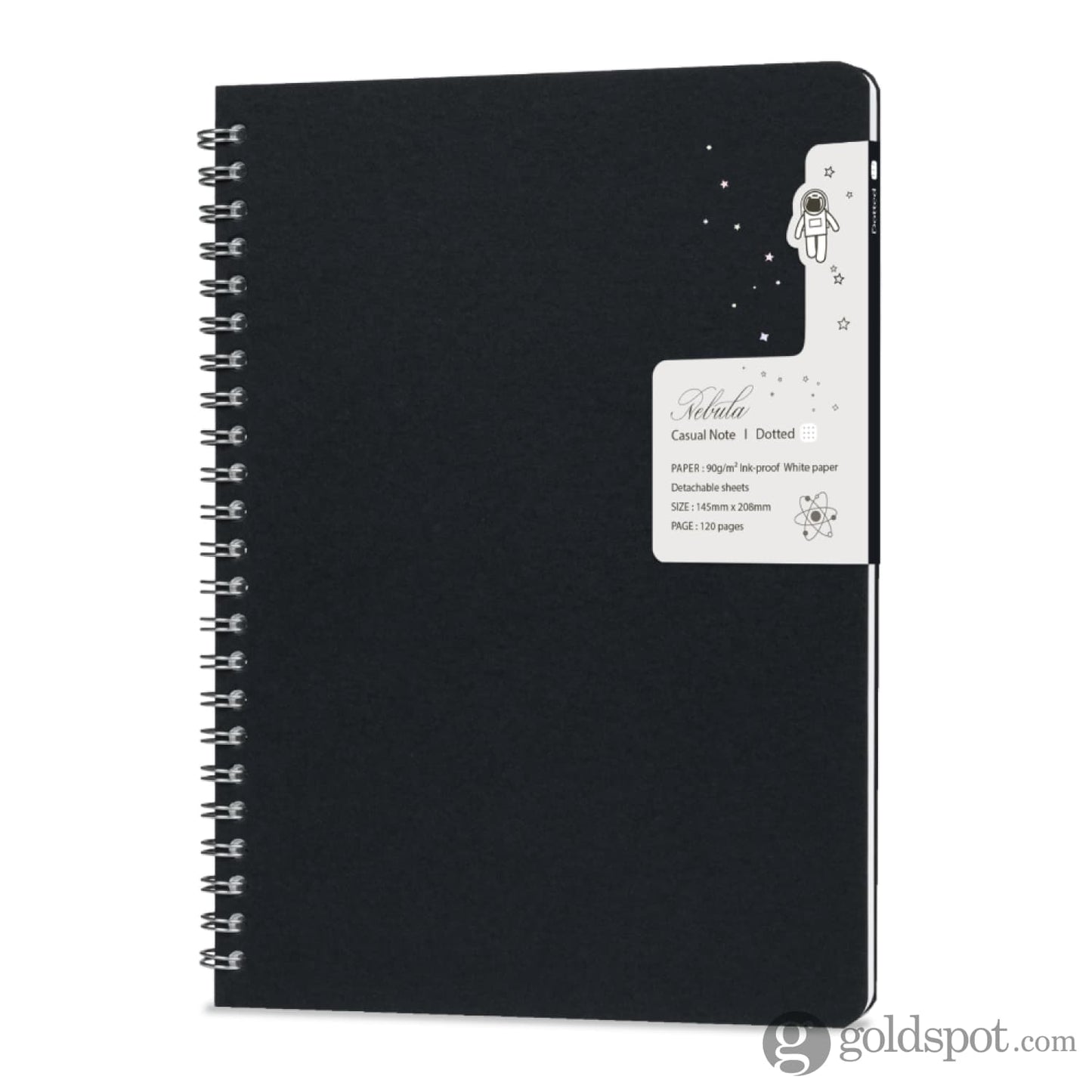 Nebula by Colorverse Casual A5 Notebook in Black Dot Grid Notebooks Journals