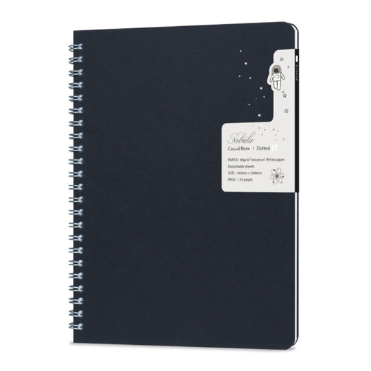 Nebula by Colorverse Casual A5 Notebook in Dark Navy