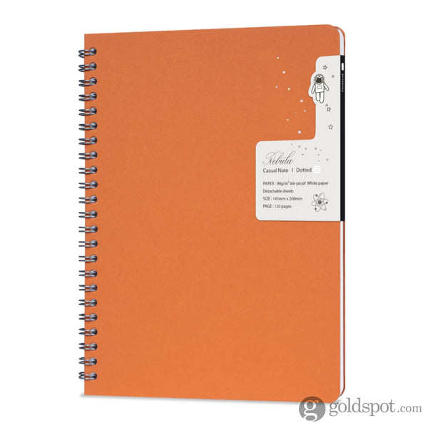 Nebula by Colorverse Casual A5 Notebook in Orange Dot Grid Notebooks Journals
