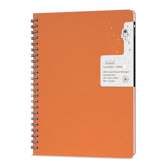 Nebula by Colorverse Casual A5 Notebook in Orange