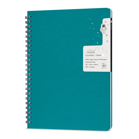 Nebula by Colorverse Casual A5 Notebook in Turquoise