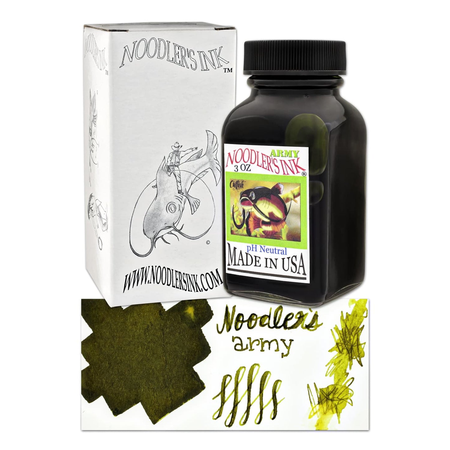 Noodler’s Bottled Ink in Army Green - 3oz Bottled Ink