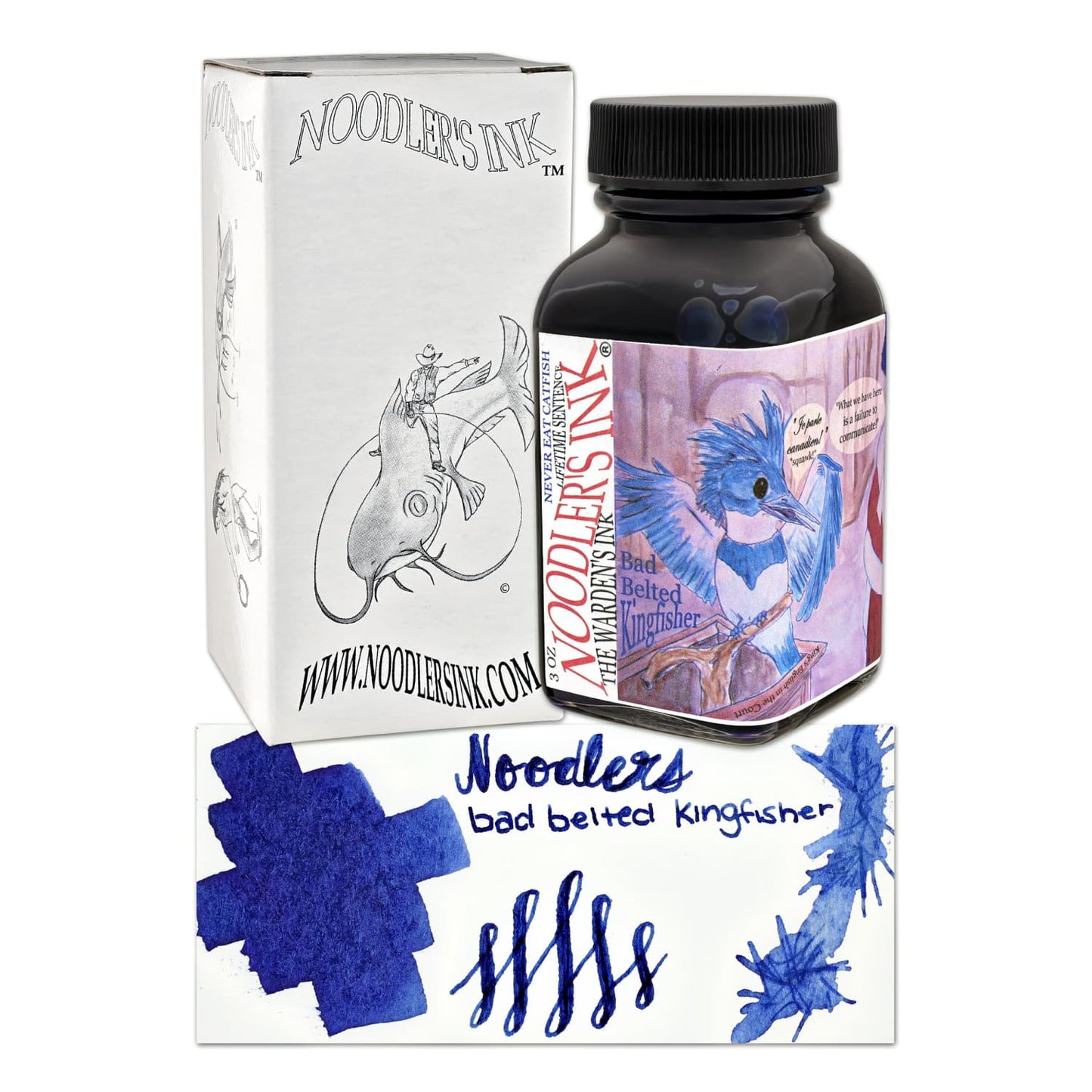 Noodler’s Wardens Bottled Ink in Bad Belted Kingfisher - 3oz Bottled Ink