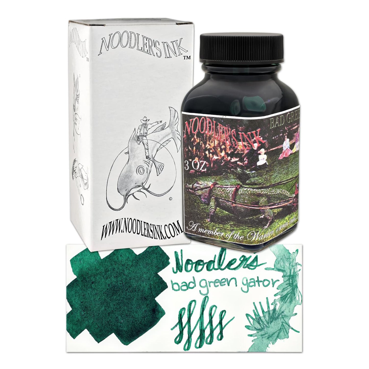 Noodler’s Bottled Ink in Bad Green Gator - 3oz Bottled Ink