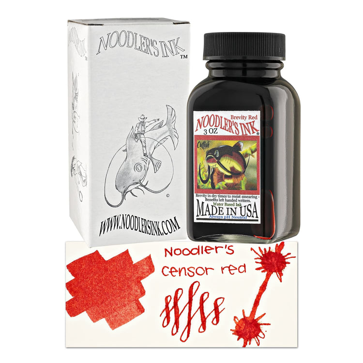 Noodler’s Brevity Bottled Ink in Censor Red - 3oz Bottled Ink