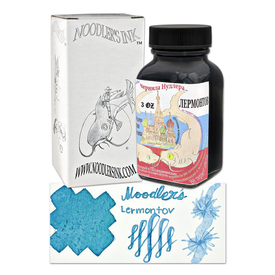 Noodler's Russian Series Bottled Fountain Pen Ink in Lermontov (Blue)  - 3oz Bottle