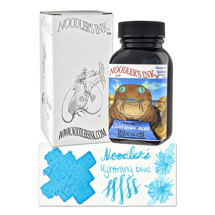 Noodler’s Bottled Ink in Lightning Blue - 3oz Bottled Ink