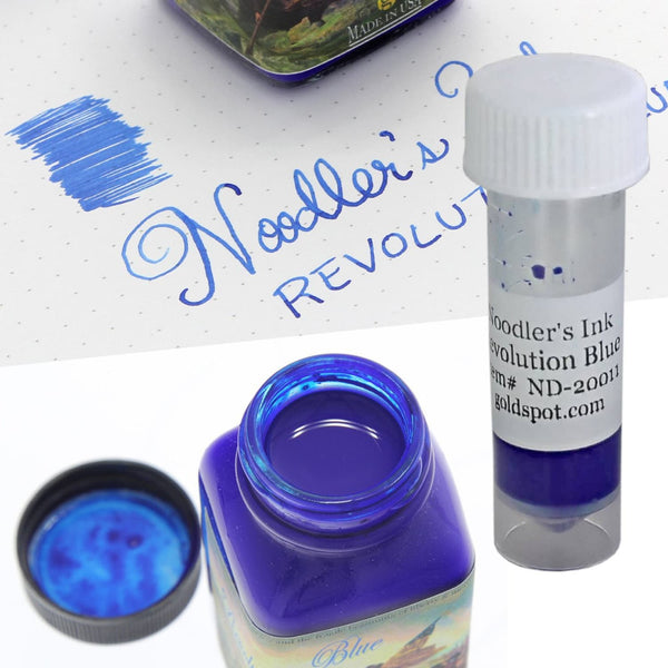 Noodlers Bottled Ink in Revolution Blue - 2 mL Bottled Ink