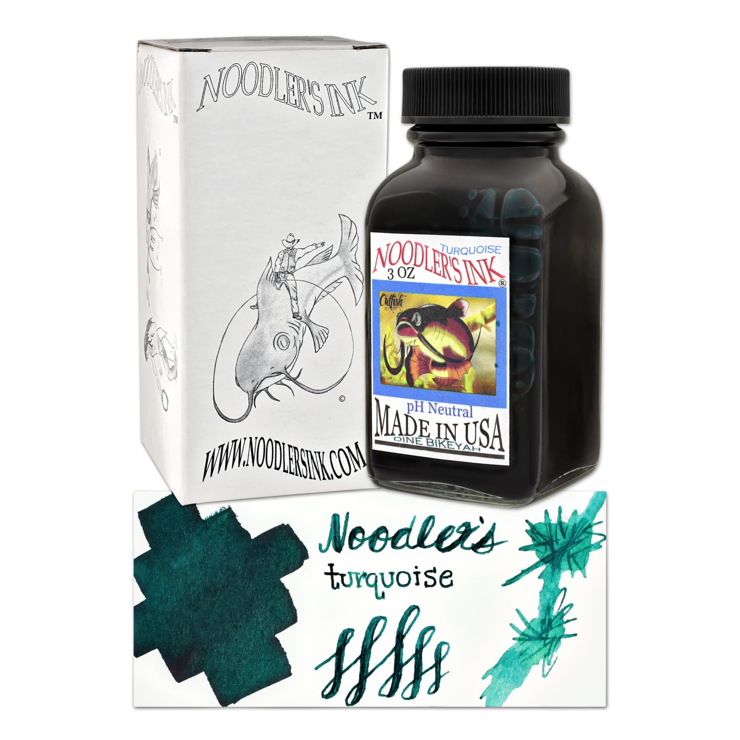 Noodler's Turquoise Fountain Pen Ink - 3oz Bottle - Goldspot Pens