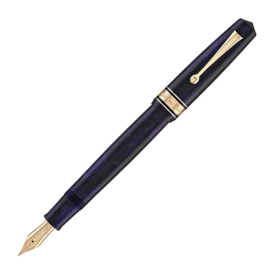 Omas Bologna Fountain Pen in Ametista Profondo (Deep Amethyst) with Rose Gold Trim