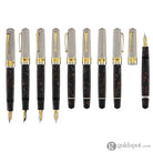 Omas Bologna Fountain Pen in Galassia Argento with Gold Trim 14K Fountain Pen