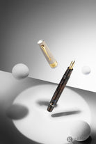Omas Bologna Fountain Pen in Galassia Argento with Gold Trim 14K Fountain Pen