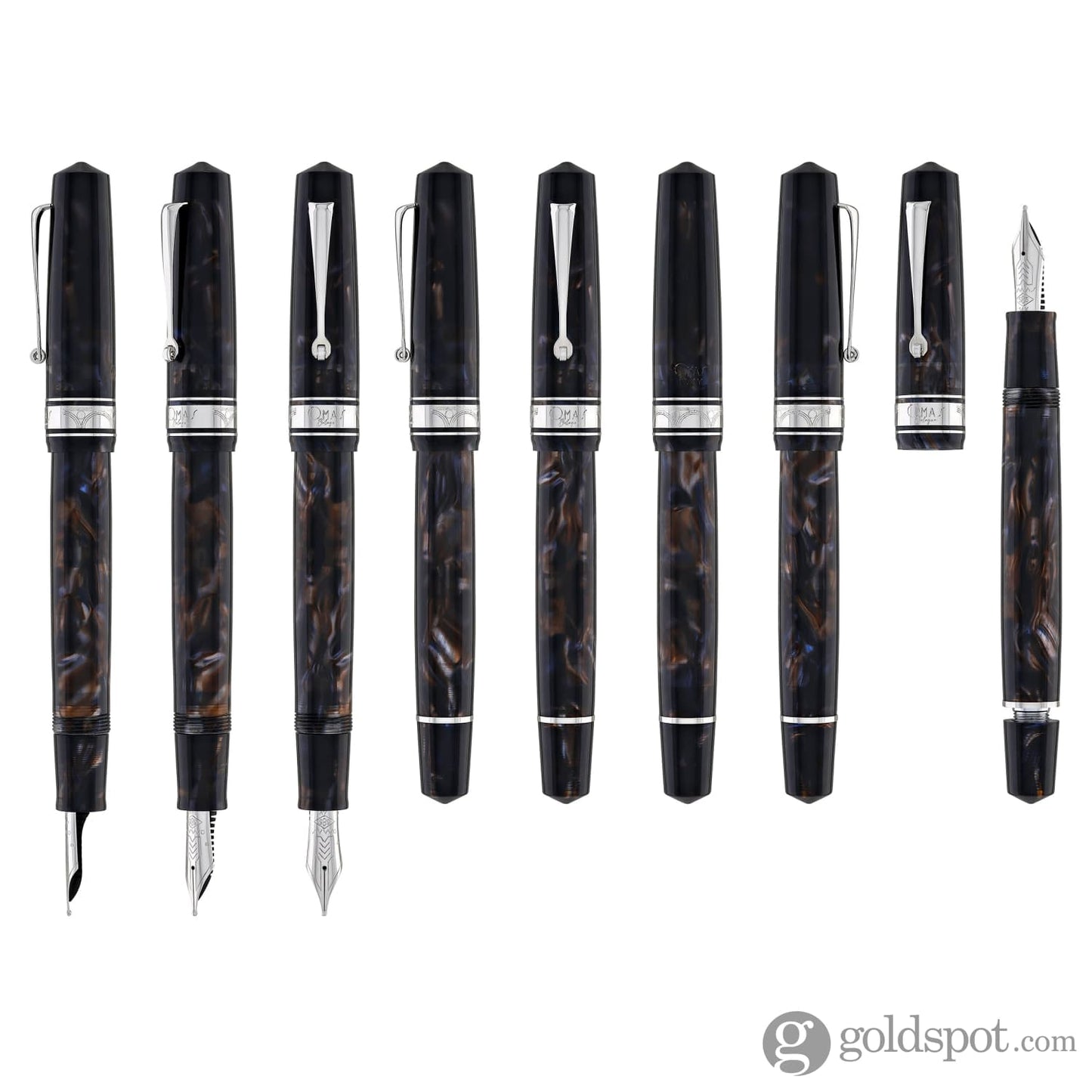 Omas Bologna Fountain Pen in Galassia with Silver Trim Fountain Pen