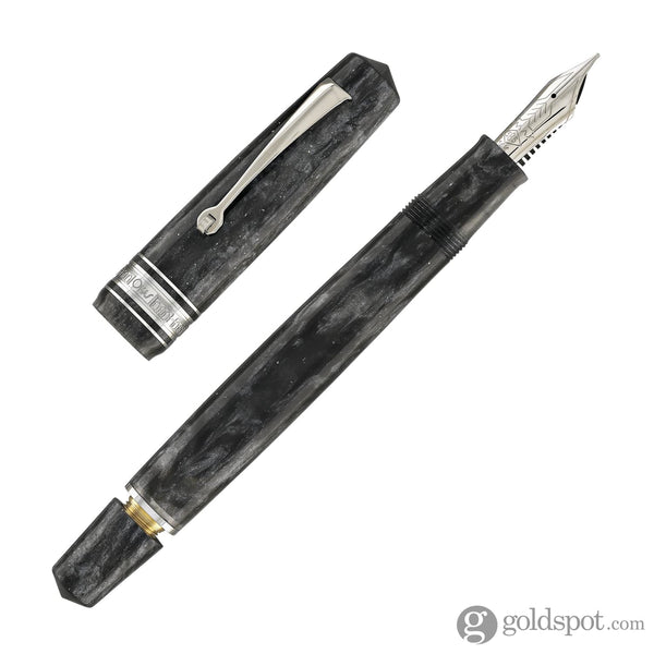 Omas Bologna Fountain Pen in Grigio Luminoso (Bright Gray) with Silver Trim Fountain Pen