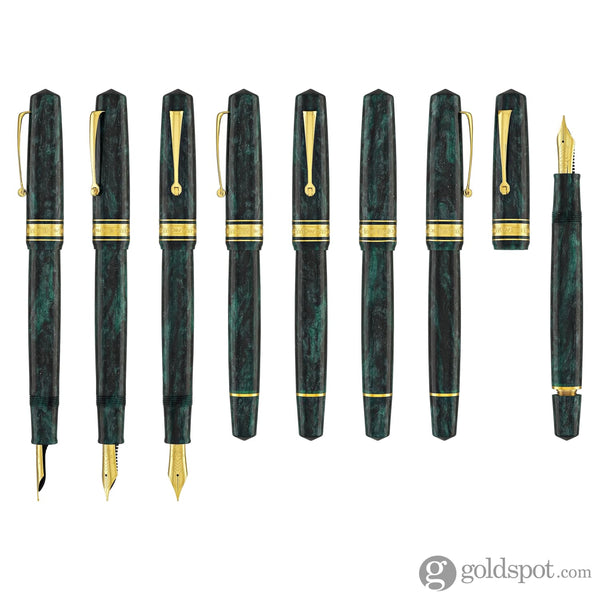 Omas Bologna Fountain Pen in Smeraldo Elegante (Elegant Emerald) with Gold Trim Fountain Pen