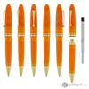 Omas Ogiva Ballpoint Pen in Arancione with Gold Trim Ballpoint Pens