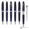 Omas Ogiva Ballpoint Pen in Blu with Silver Trim Ballpoint Pens