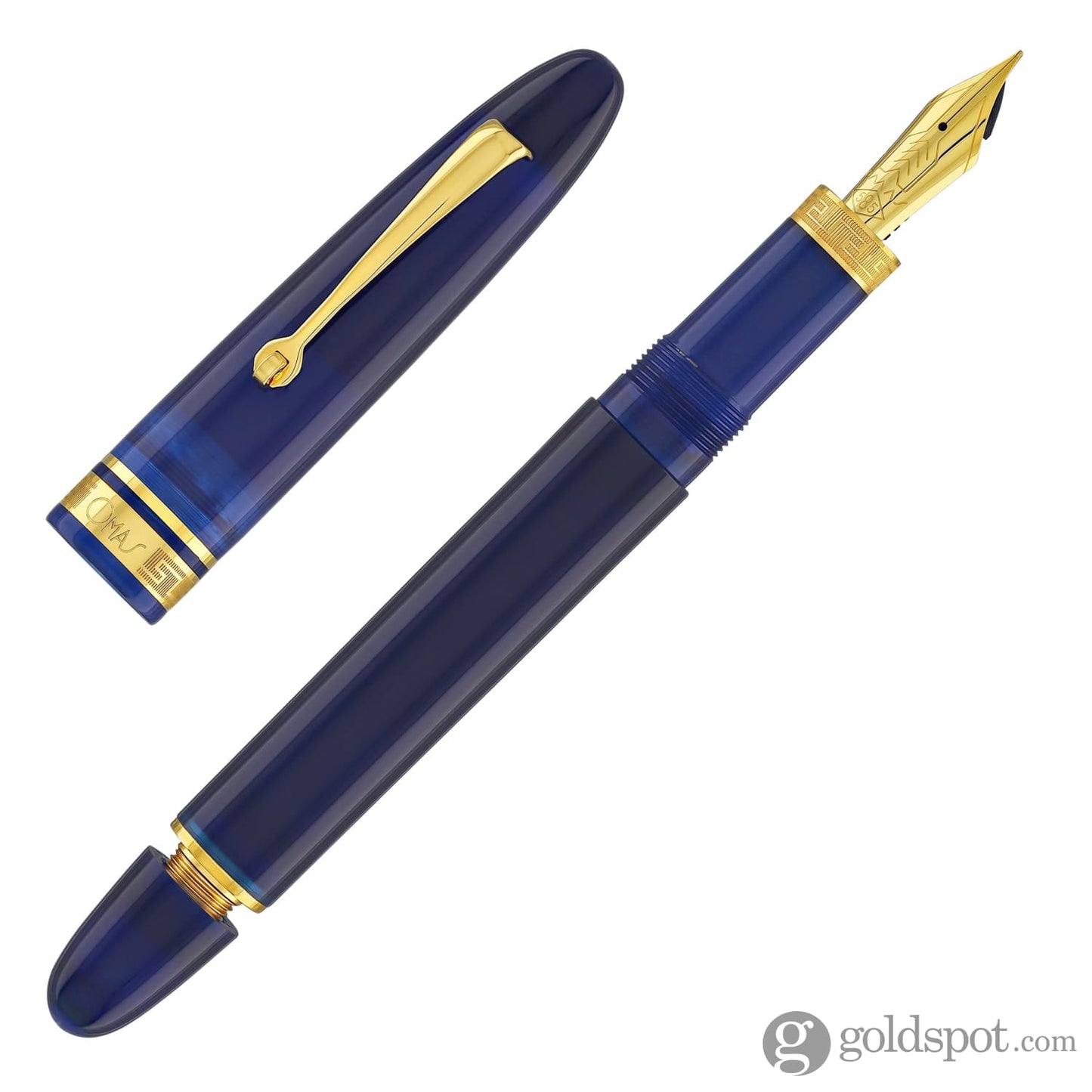 Omas Ogiva Fountain Pen in Blu with Gold Trim Fountain Pen