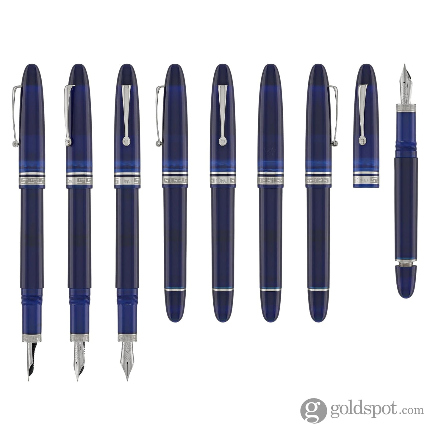 Omas Ogiva Fountain Pen in Blu with Silver Trim Fountain Pen