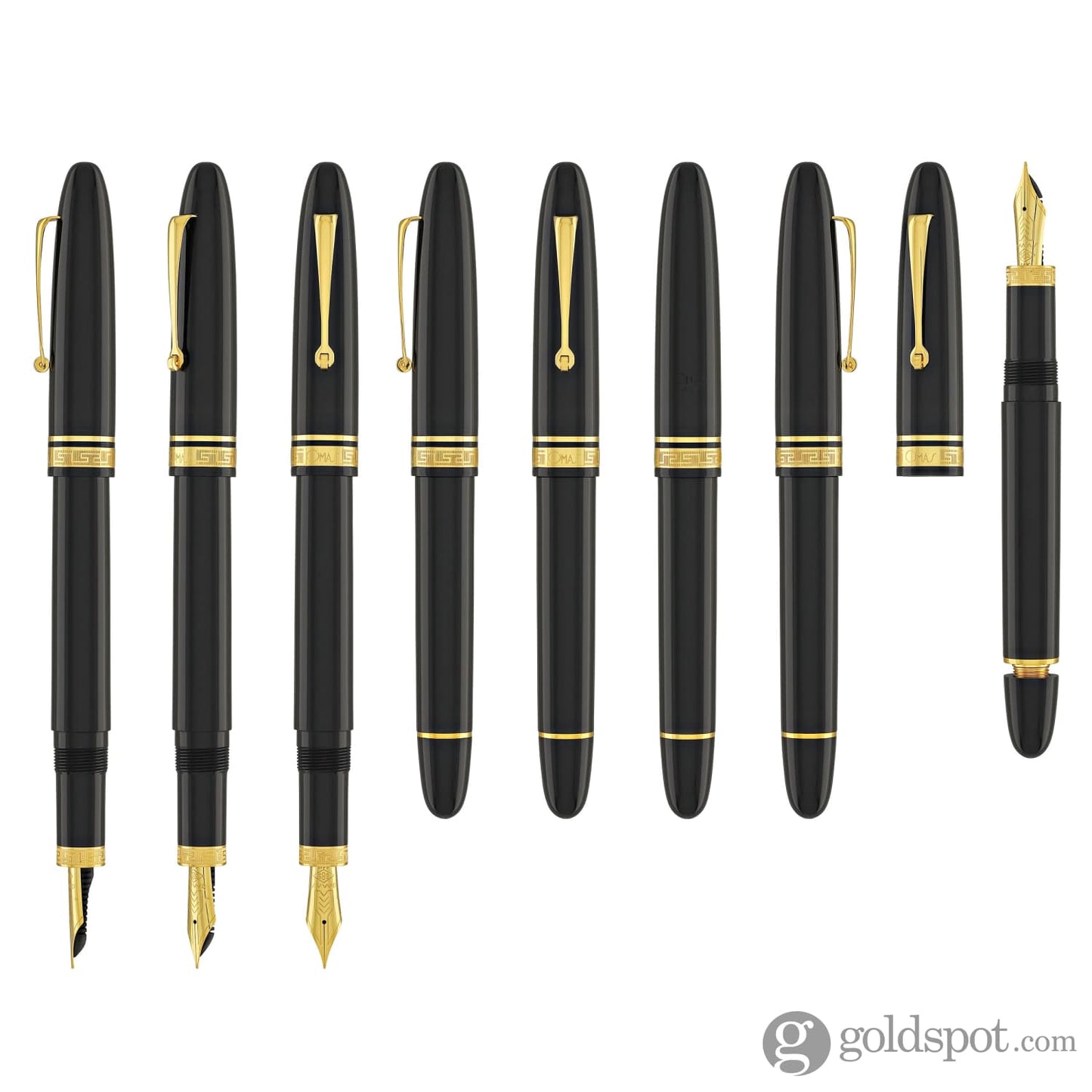 Omas Ogiva Fountain Pen in Nera with Gold Trim Fountain Pen